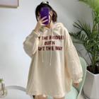 Letter Print Oversize Hoodie