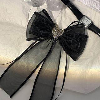 Bow Organza Heart Alloy Hair Clip (various Designs)