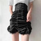 High-waist Ruched Mermaid Skirt