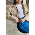 Patent Zip-up Faux-leather Jacket
