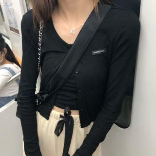 Spaghetti Strap Top / Cardigan / Drawstring Sweatpants / Set