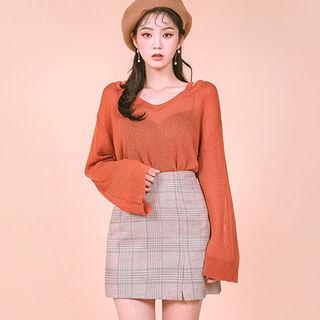 A-line Mini Plaid Skirt