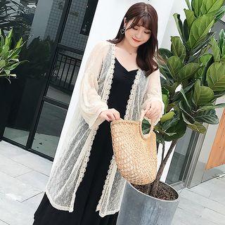 Open Front Long Lace Jacket