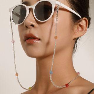 Beaded Eyeglasses Chain Orange & Yellow & Red - One Size