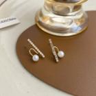Sterling Silver Embellished Ear Stud 1 Pair - Gold - One Size