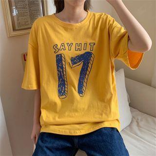Short-sleeve Lettering Oversize T-shirt