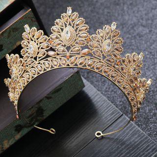 Wedding Faux Crystal Tiara Gold - One Size