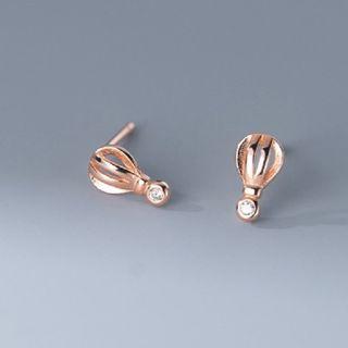Hot Balloon Rhinestone Sterling Silver Earring