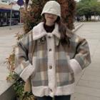 Plaid Single-breasted Jacket / Midi Coat