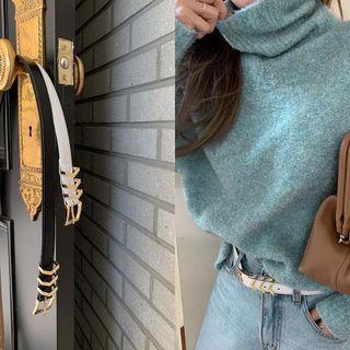 Multi-loop Cowhide Belt