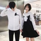 Couple Matching Cat Shirt / Long-sleeve A-line Shirt Dress