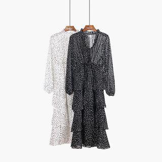 Layered Star-print Sheer Dress