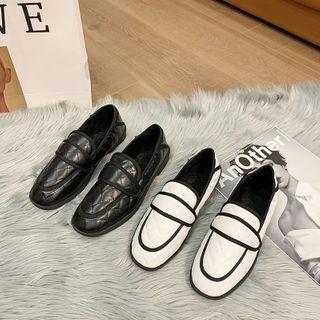 Block Heel Quilted Loafers