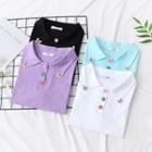 Short-sleeve Butterfly Accent Polo Shirt