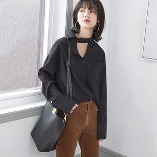 V-neck Choker Shirt