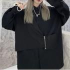 Mock Two-piece Zip Shirt