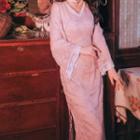 Long-sleeve V-neck Qipao Dress