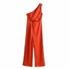 One-shoulder Wide-leg Tank Jumpsuit