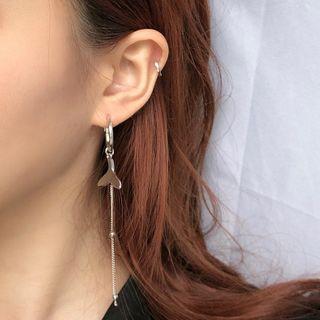 Alloy Mermaid Tail Dangle Earring 1 Pair - Earring - Silver - One Size