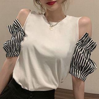 Cold-shoulder Panel Top