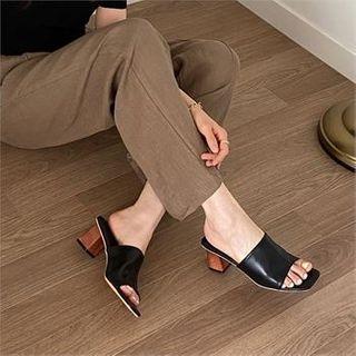 Wooden-heel Mules