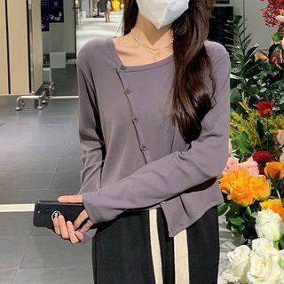 Asymmetrical Plain Knit Top