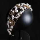 Faux Pearl Alloy Headband Gold - One Size