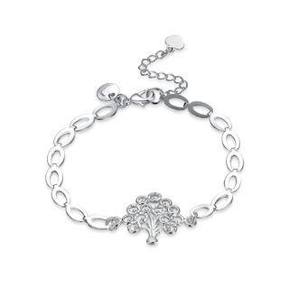 Fashion Minimalist Tree Of Life Bracelet Silver - One Size
