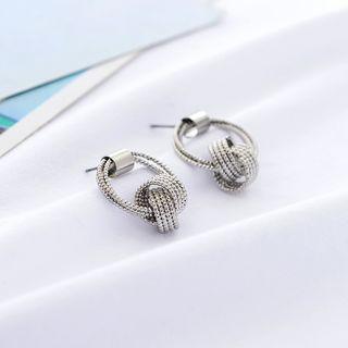 Alloy Interlocking Hoop Dangle Earring 1 Pair - One Size