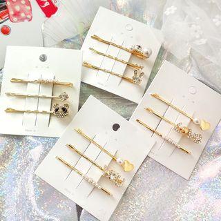 Set: Rhinestone Hair Pin (assorted Designs)