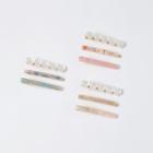 Heart Marble Hair Pin Set (2 Pcs)