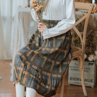 Plaid Pleated Skirt As Shown In Figure - S