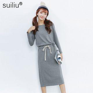 Drawstring Pullover Dress