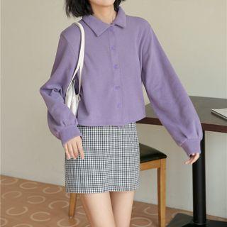 Polo-neck Button-up Jacket