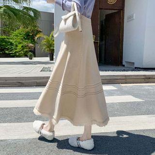 Tassel Knit Midi Skirt