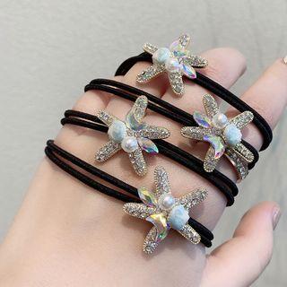 Faux Pearl Starfish Hair Tie Starfish - One Size