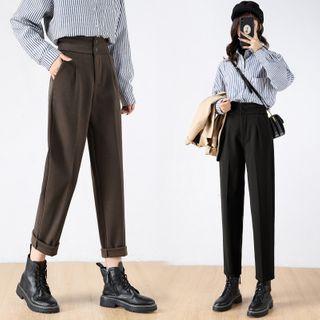 High-waist Harem Wool Pants