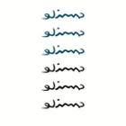 Lettering Waterproof Temporary Tattoo Blue&black - One Piece