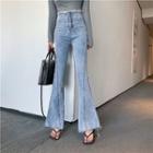 Fray Trim Boot-cut Jeans