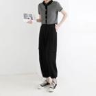Short-sleeve Polo Shirt / Drawstring-cuff Cargo Pants