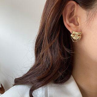 Alloy Face Mask Earring 1 Pair - Silver - One Size