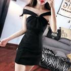Open Back Off-shoulder Mini A-line Dress