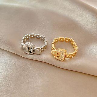 Belt Rhinestone Alloy Chain Ring