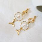 Alloy Mermaid Tail Glass Ball Dangle Earring