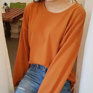 Slit-hem Loose-fit T-shirt