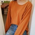Slit-hem Loose-fit T-shirt