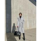 Single-breasted Tie-waist Long Coat