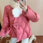 Padded Jacket / Furry Scarf