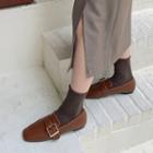 Buckled Pleather Loafers