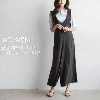 Zip-side Wide-leg Jumpsuit